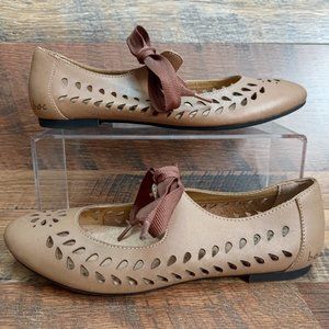 B.O.C Women's  Lace Up Brown Leather Shoes Flats Size 6/36.5